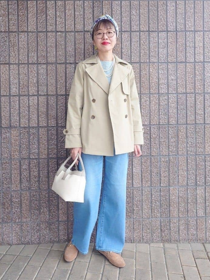 MUTSUKOさんの「UNTITLED｜◆【洗える】ツイードドルマンブラウス」を使ったコーディネート