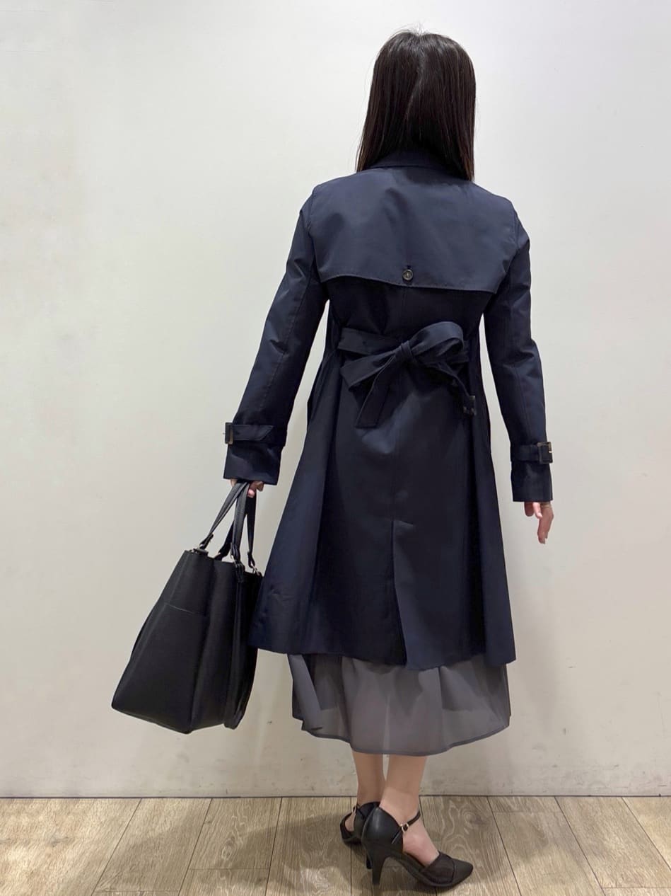 mameさんの「index｜撥水トレンチコート【洗濯機OK／花粉対応】《XS～3L》」を使ったコーディネート