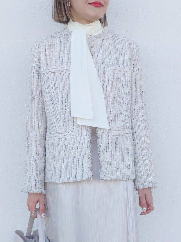 MUTSUKOさんの「UNTITLED｜【仕事着/スーツ】ファンシーツイード ジャケット」を使ったコーディネート
