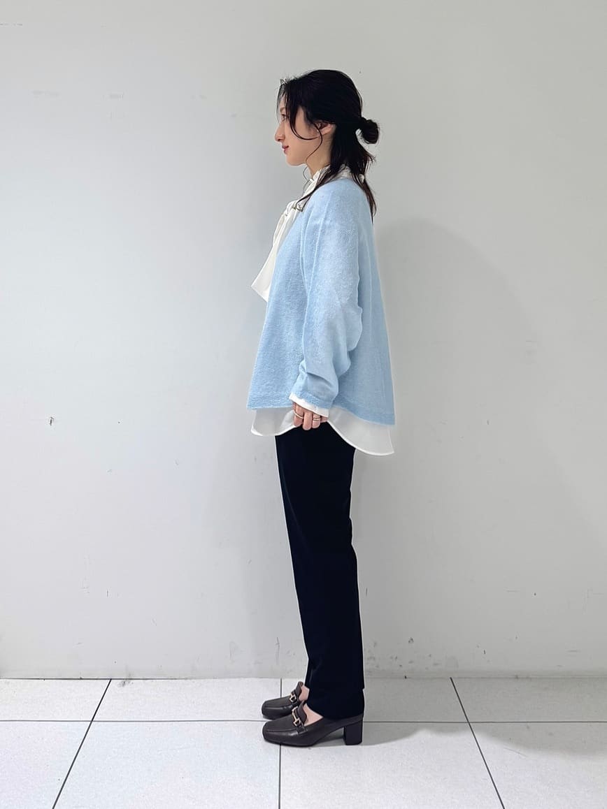 そんさんの「INDIVI｜【キッドモヘヤ素材】ラウンドヘムニット」を使ったコーディネート