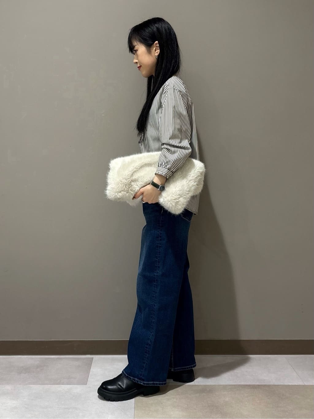 KEIKOさんの「INDIVI｜【洗える】胸元タックフリル長袖ブラウス」を使ったコーディネート