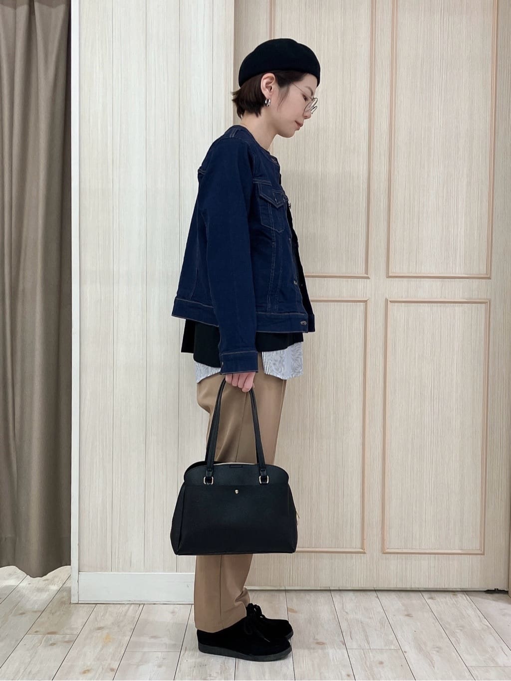Turnerさんの「SHOO･LA･RUE｜【SHOO・LA・RUE DENIM/S-LL/高レビュー】大人のための ノーカラーデニムジャケット」を使ったコーディネート