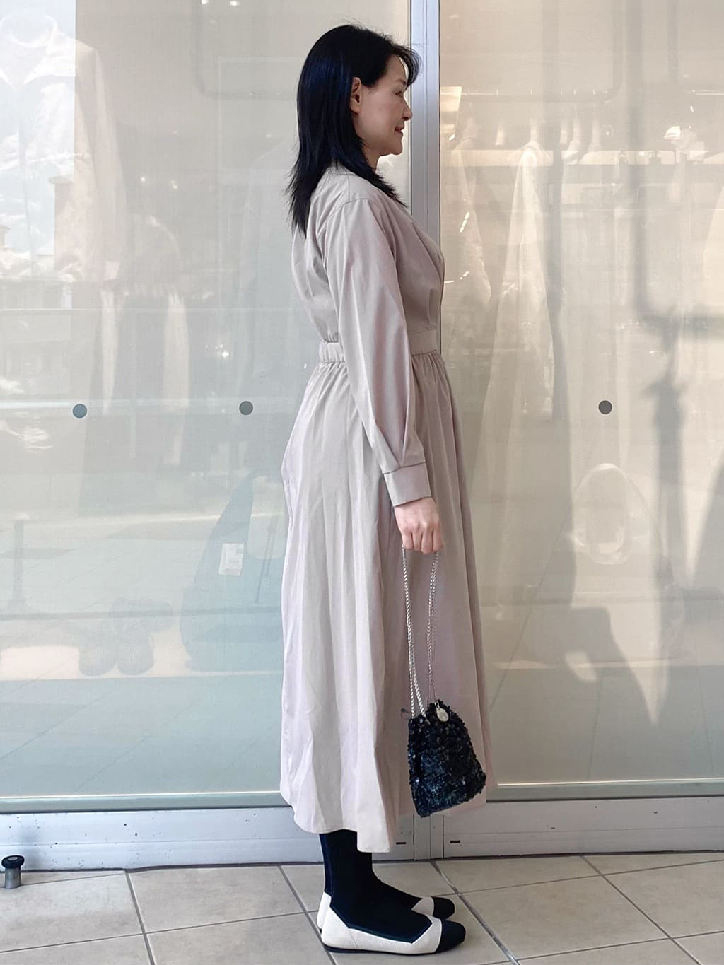 Jeanさんの「OPAQUE.CLIP｜カシュクール風デザインワンピース【洗濯機OK】」を使ったコーディネート