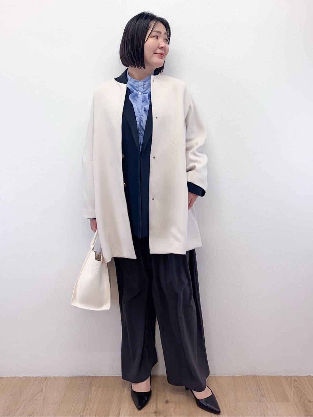 Takeさんの「OPAQUE.CLIP｜フォルムスリーブミドルコート【洗濯機OK】」を使ったコーディネート