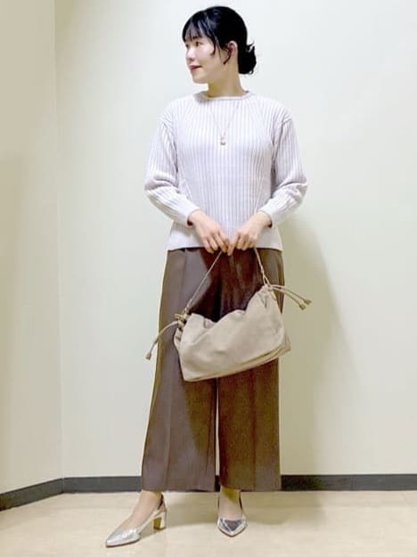  beni_gingerさんの「Reflect｜【ゆったり着られる◎】ワイドリブニットプルオーバー」を使ったコーディネート