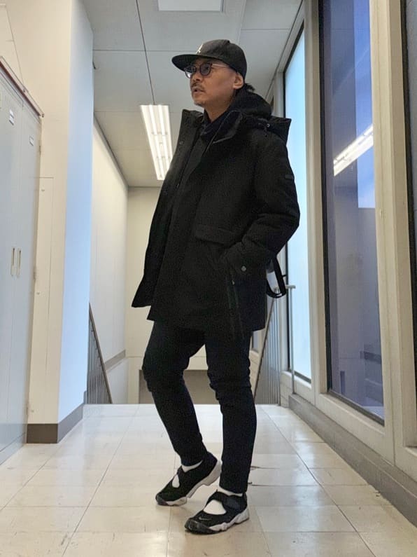 MAKOTO AIさんの「TAKEO KIKUCHI｜【None Of Stress】ストレッチ ダウンブルゾン」を使ったコーディネート