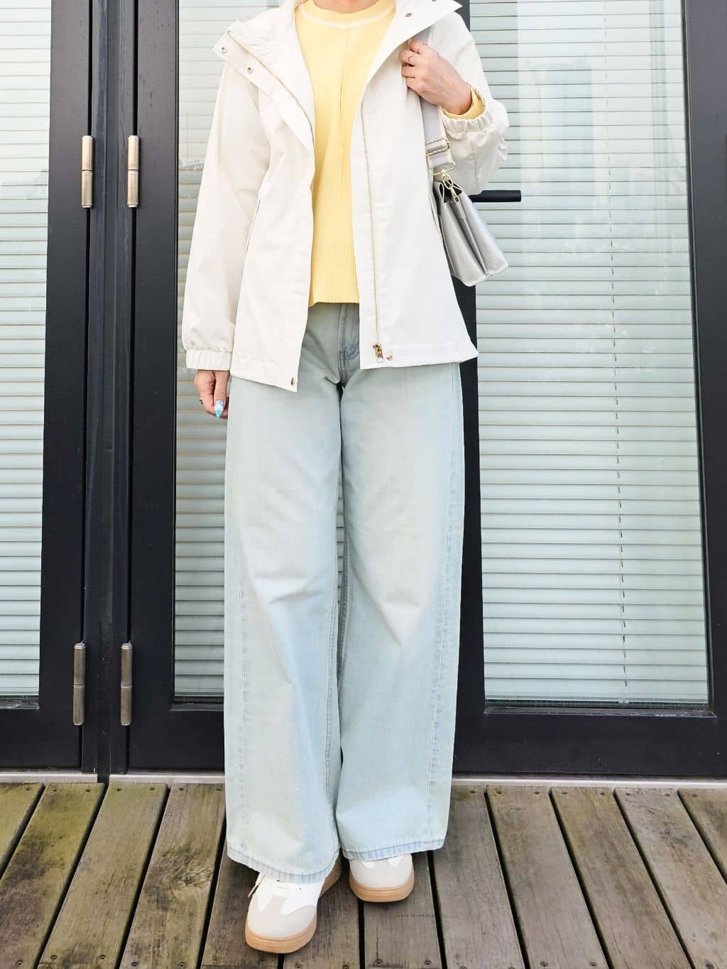 ゆゆさんの「SHOO･LA･RUE｜【洗濯機可/S-LL】軽やかなパイピングがポイント スウェットライクニット」を使ったコーディネート