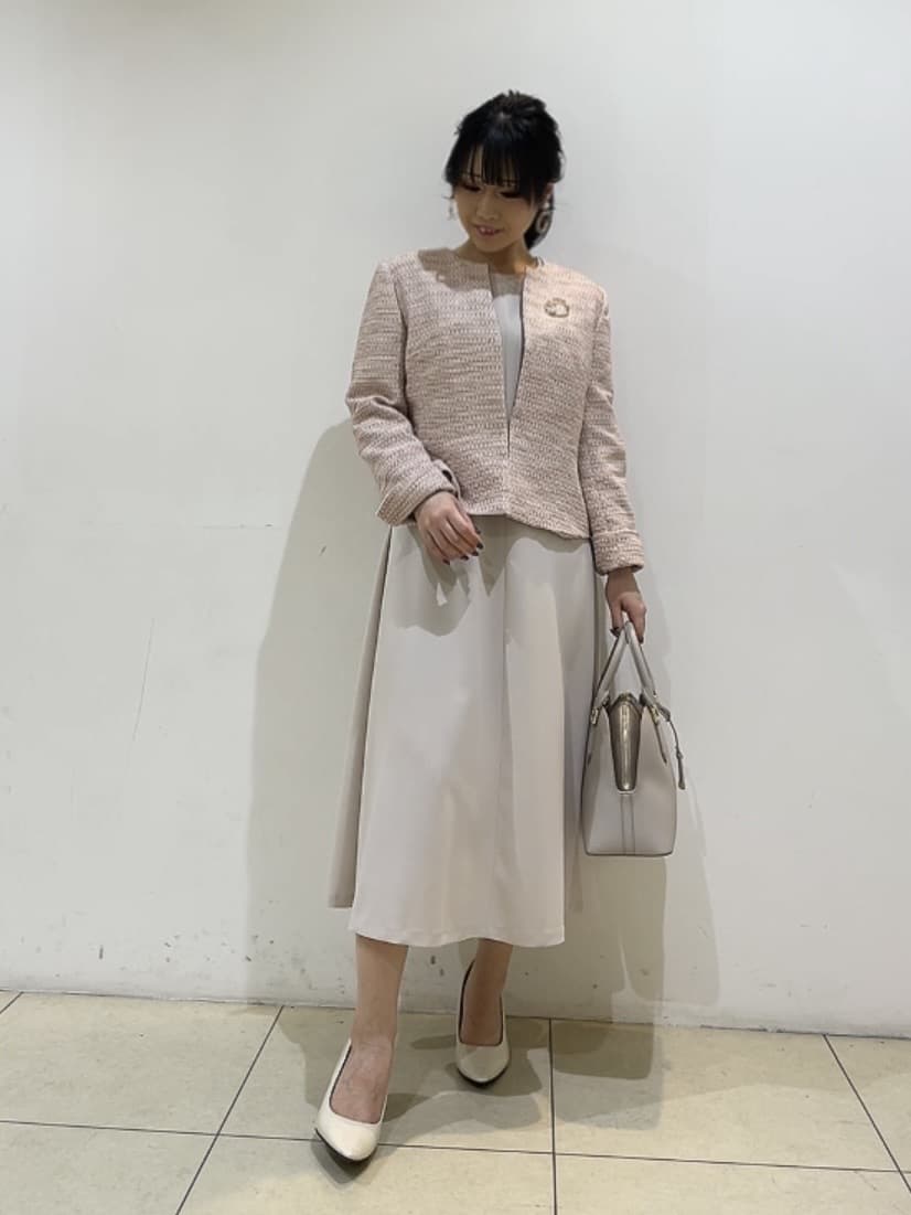 watanabeさんの「UNTITLED｜【きれいめ】ツイード ペプラムジャケット」を使ったコーディネート