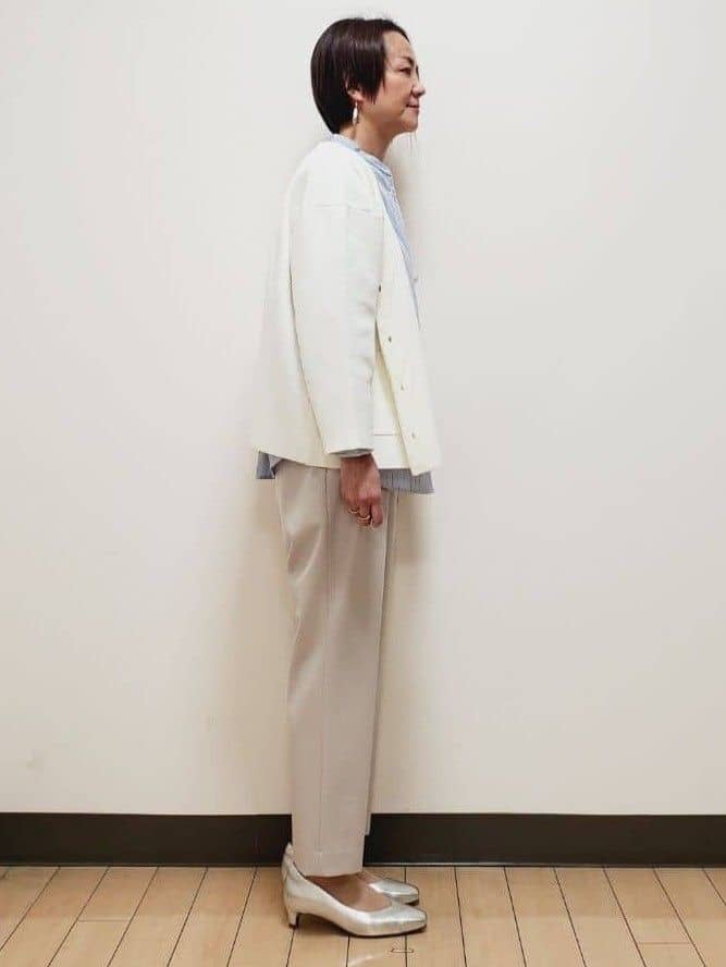 yuuさんの「Reflect｜【着回し力◎】ジャケット風ニットカーディガン」を使ったコーディネート