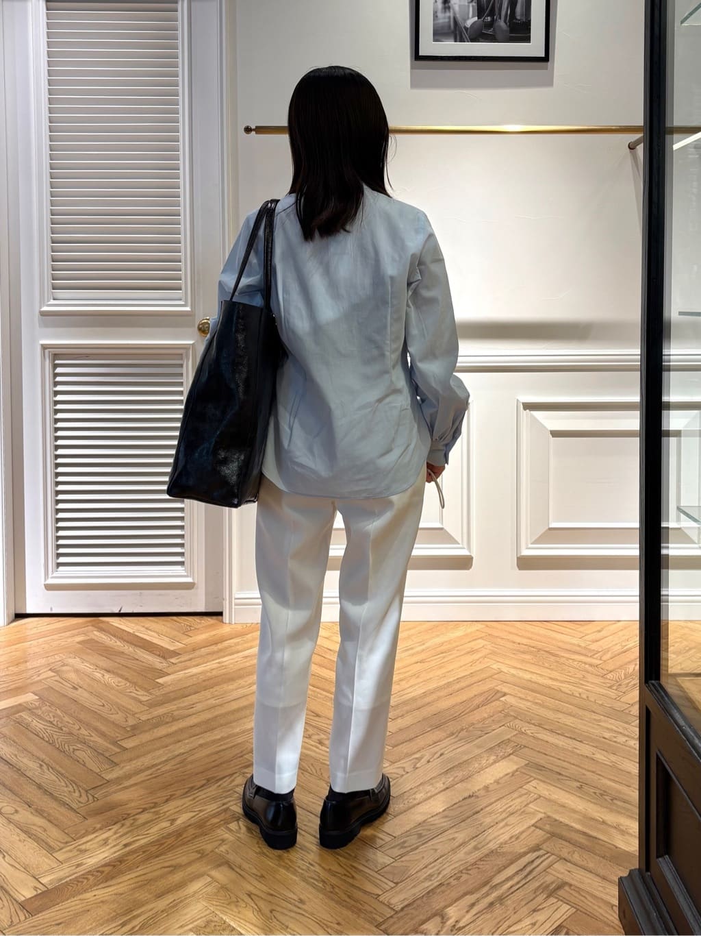 cocoさんの「DRESSTERIOR｜【ウォッシャブル/通勤】スタンドフリル ブラウス」を使ったコーディネート