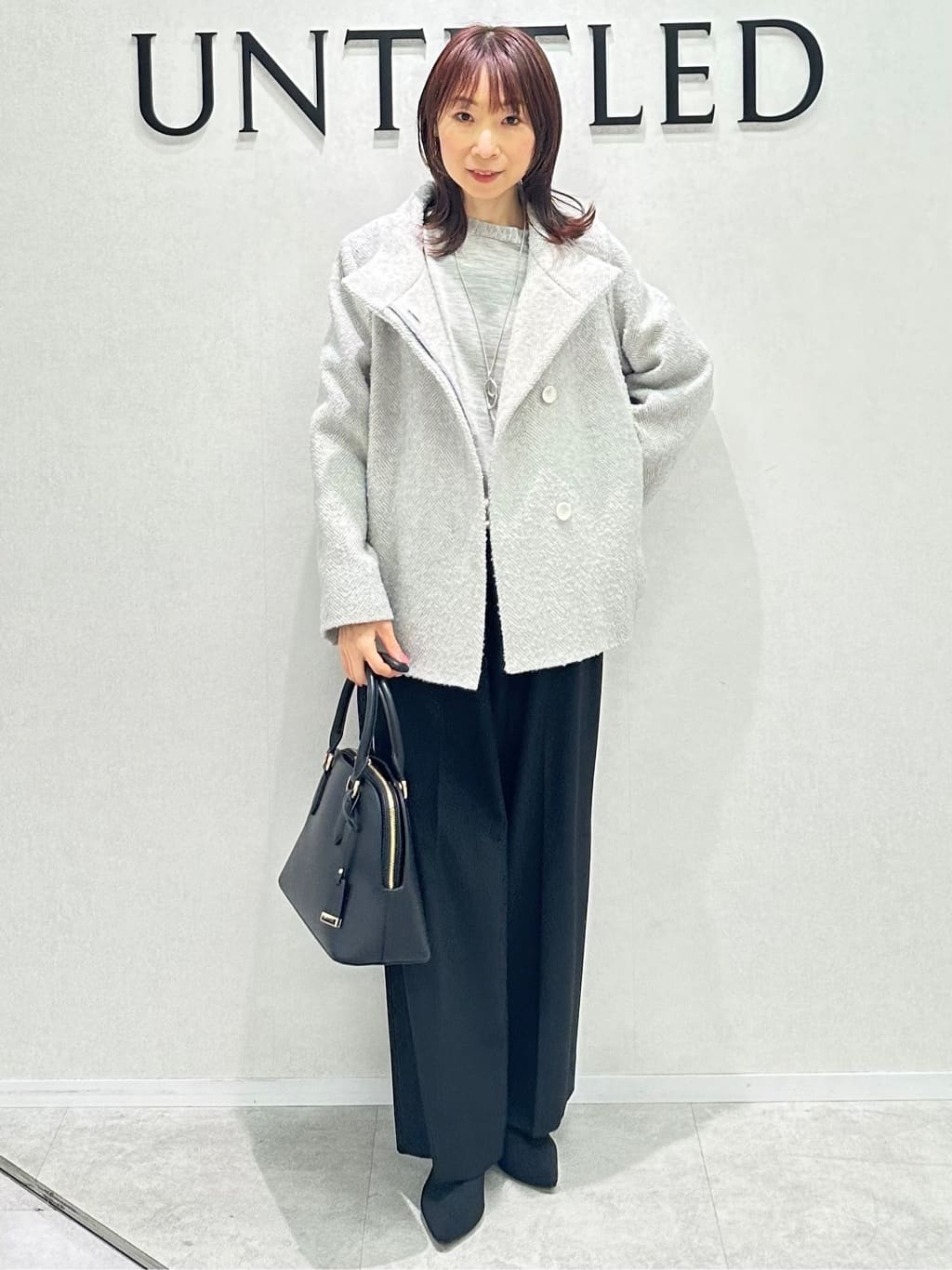 Miwaさんの「UNTITLED｜【アンサンブル可/洗える】シルクウールカシミヤ ドルマンスリーブニット」を使ったコーディネート