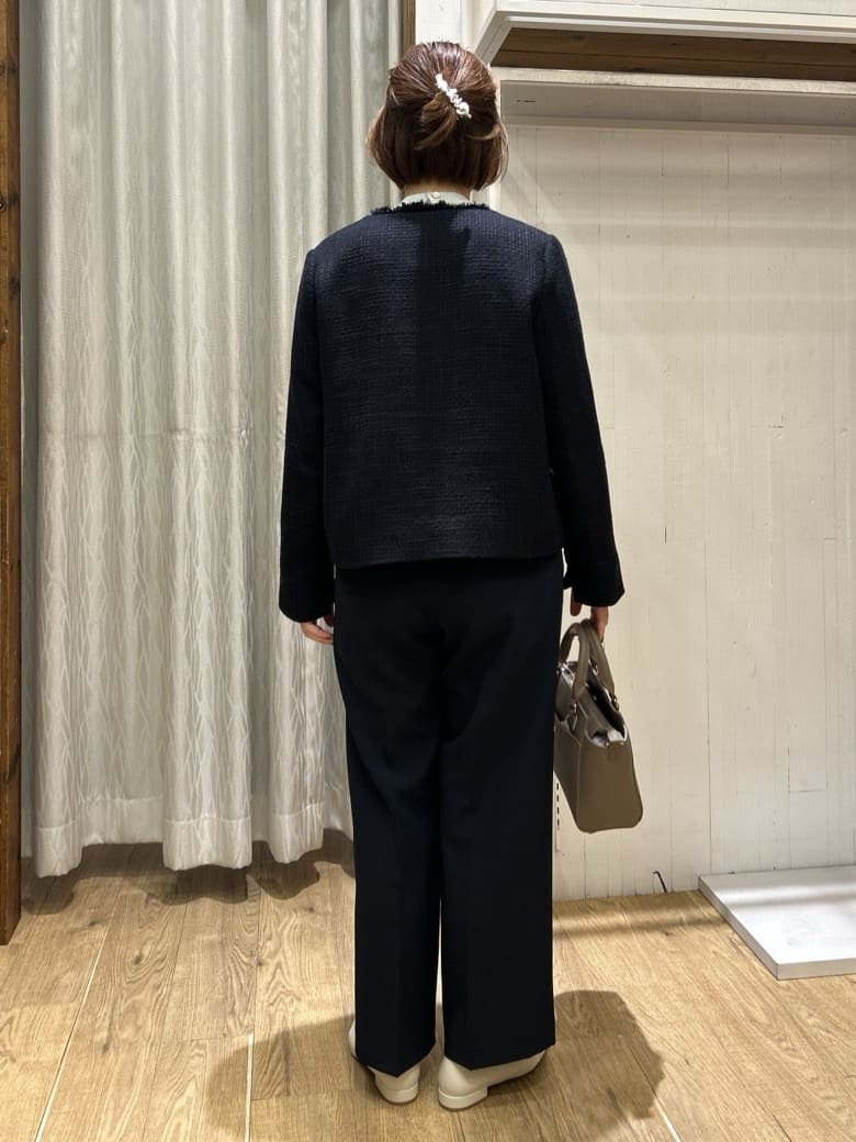 ga_riさんの「THE SHOP TK｜【通勤・セレモニー】ツイードノーカラージャケット」を使ったコーディネート