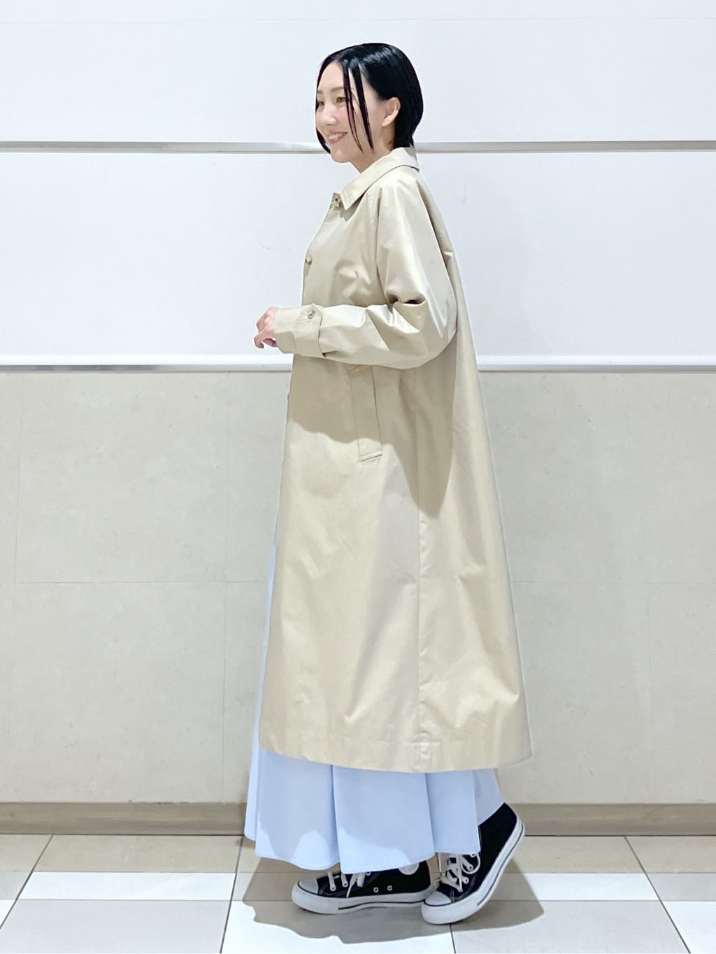 eriko さんの「Dessin｜シャンブレースプリングコート」を使ったコーディネート