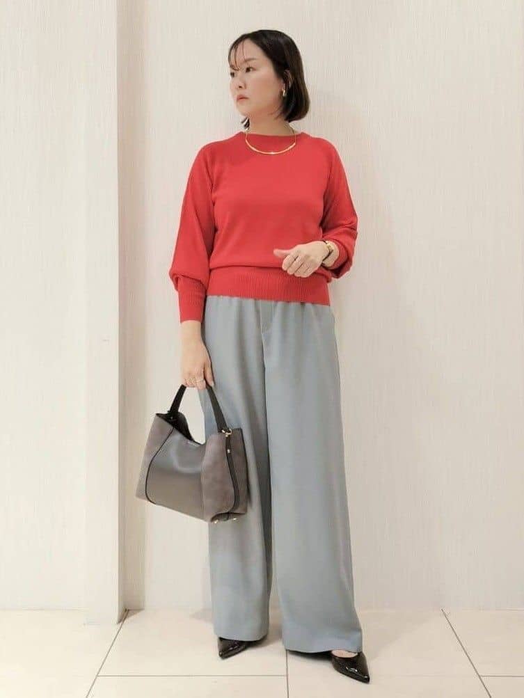 naokoさんの「UNTITLED｜【8色展開/体型カバー】魅せるタイムレスニット」を使ったコーディネート