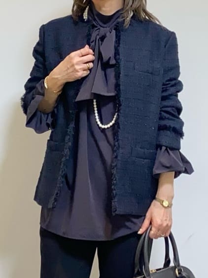 tomoさんの「UNTITLED｜【仕事着/スーツ】ファンシーツイード ジャケット」を使ったコーディネート