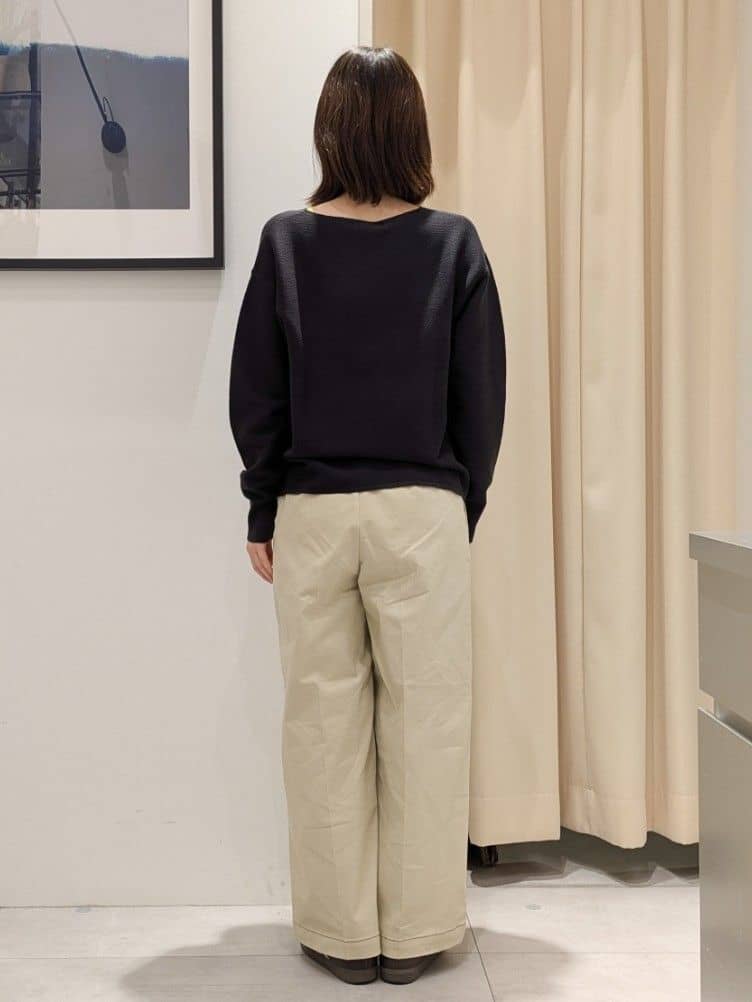 なめさんの「THE SHOP TK｜【S-XLサイズ/選べる6色】どこから見ても美しい ガーターニット/洗濯機OK」を使ったコーディネート