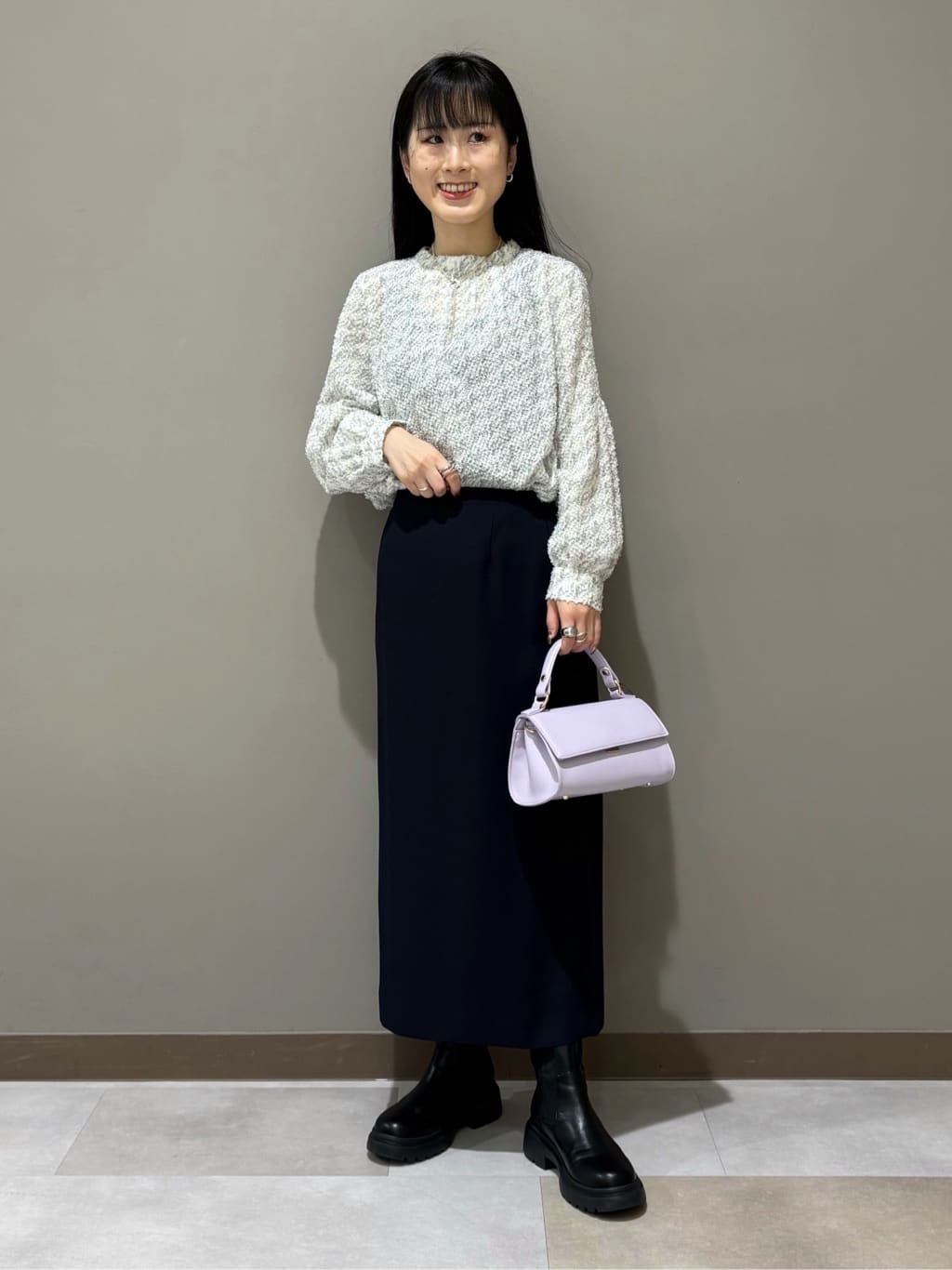 KEIKOさんの「INDIVI｜【きれいめ／オフィス／イベント】フェザージャカードブラウス」を使ったコーディネート
