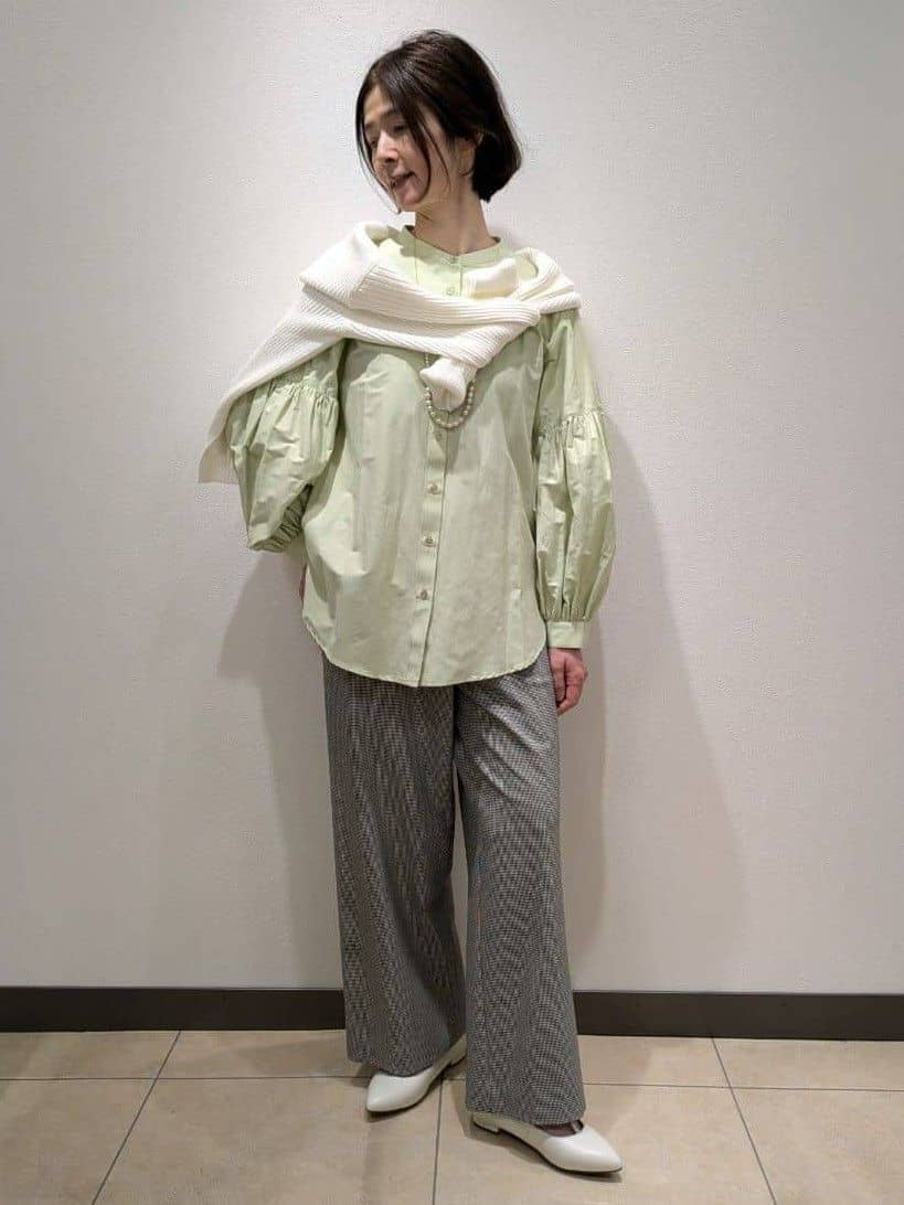 Rumiさんの「Reflect｜【腰周りカバー／長め丈】モックネックニットプルオーバー」を使ったコーディネート