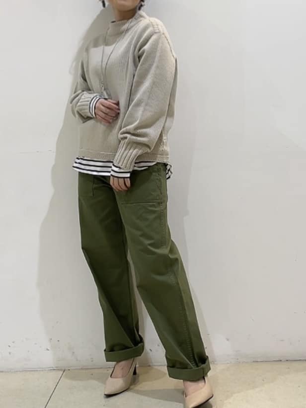 watanabeさんの「UNTITLED｜【洗える】スポンディッシュ ボトルネックニット」を使ったコーディネート