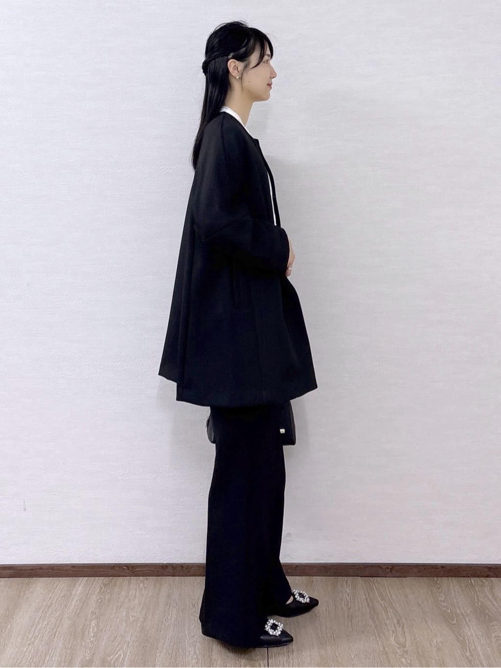 sachikoさんの「OPAQUE.CLIP｜フォルムスリーブミドルコート【洗濯機OK】」を使ったコーディネート