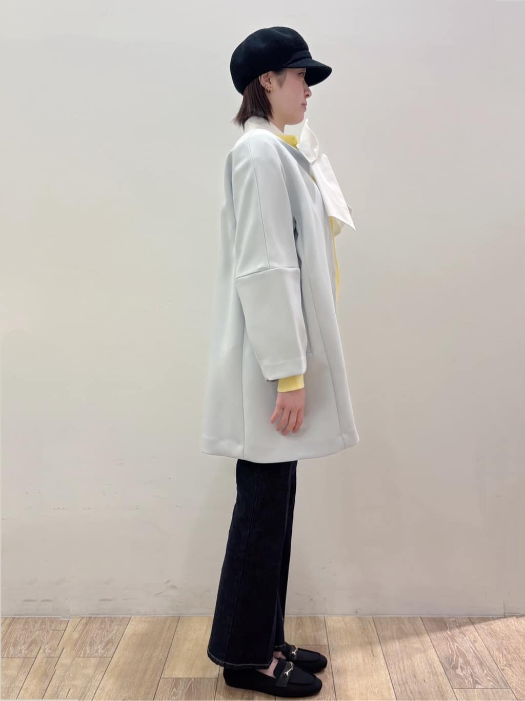 RINさんの「OPAQUE.CLIP｜フォルムスリーブミドルコート【洗濯機OK】」を使ったコーディネート