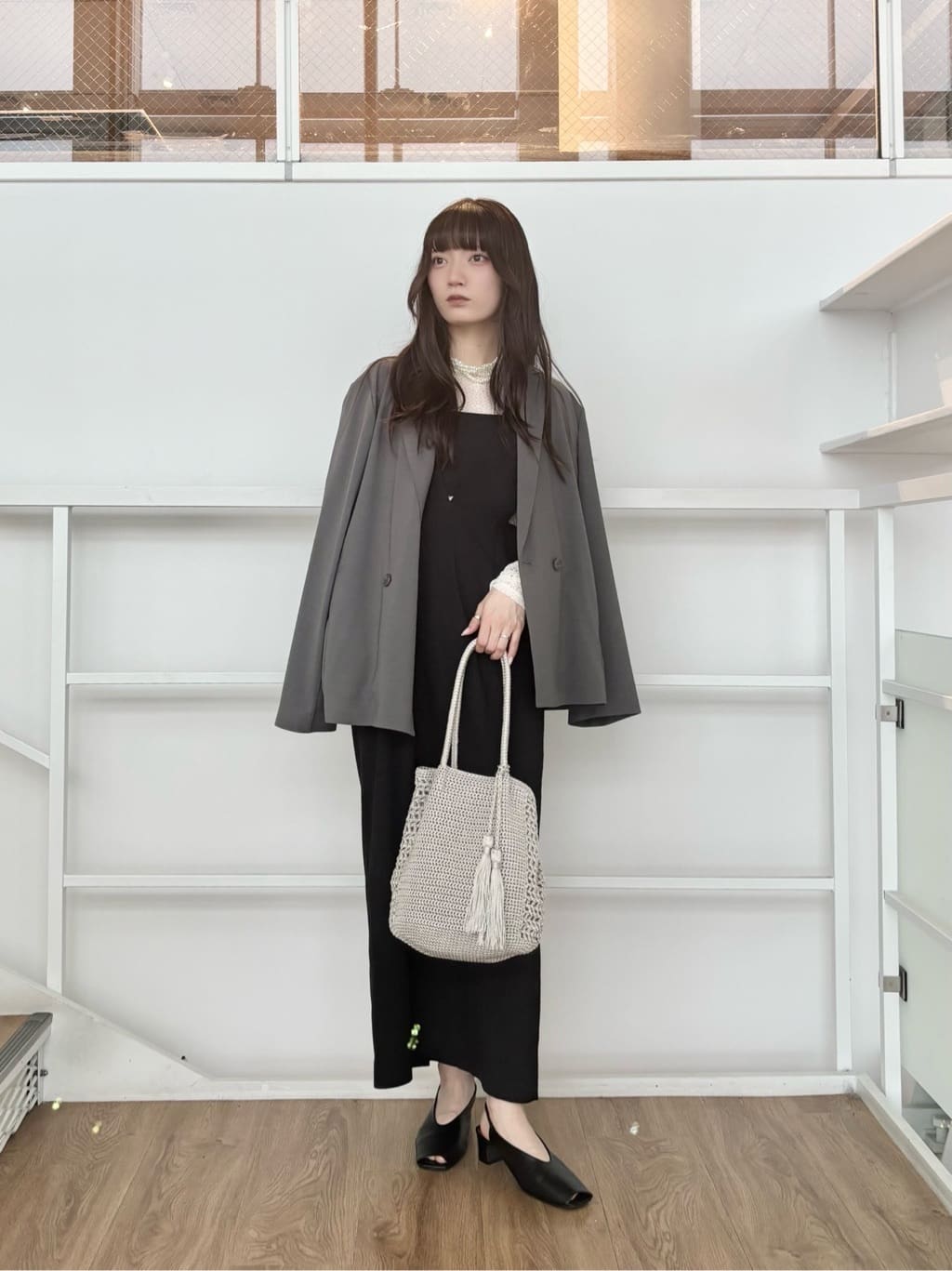 ibukiさんの「INDIVI｜Comfy SET UP｜ダブルブレストイージージャケット【セットアップ対応／通勤／カセット服／接触」を使ったコーディネート