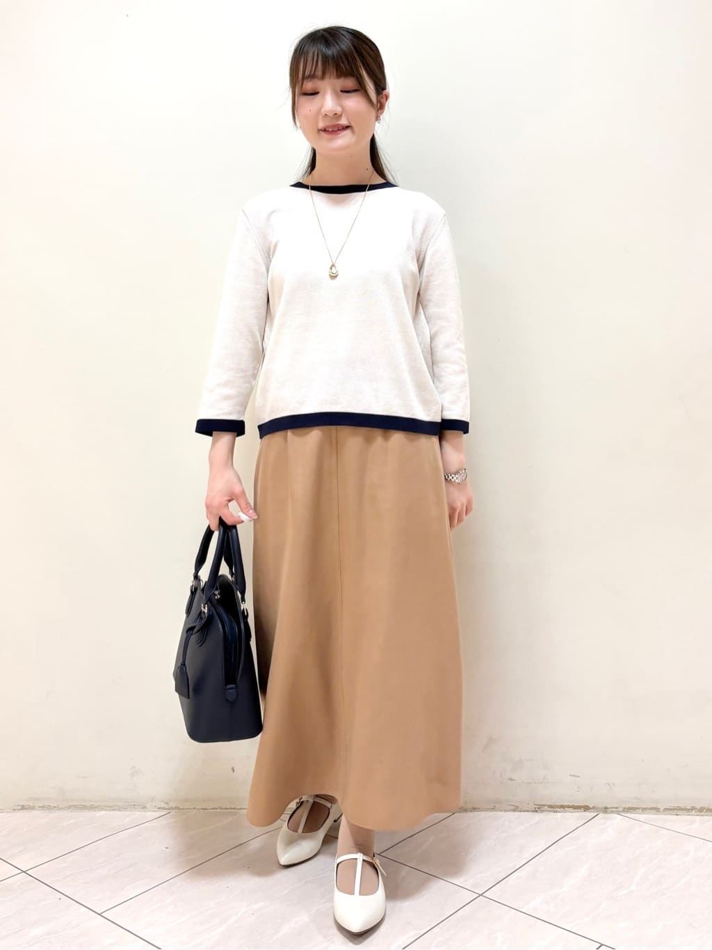 mikiさんの「Reflect｜【アンサンブル可】バイカラーニット」を使ったコーディネート