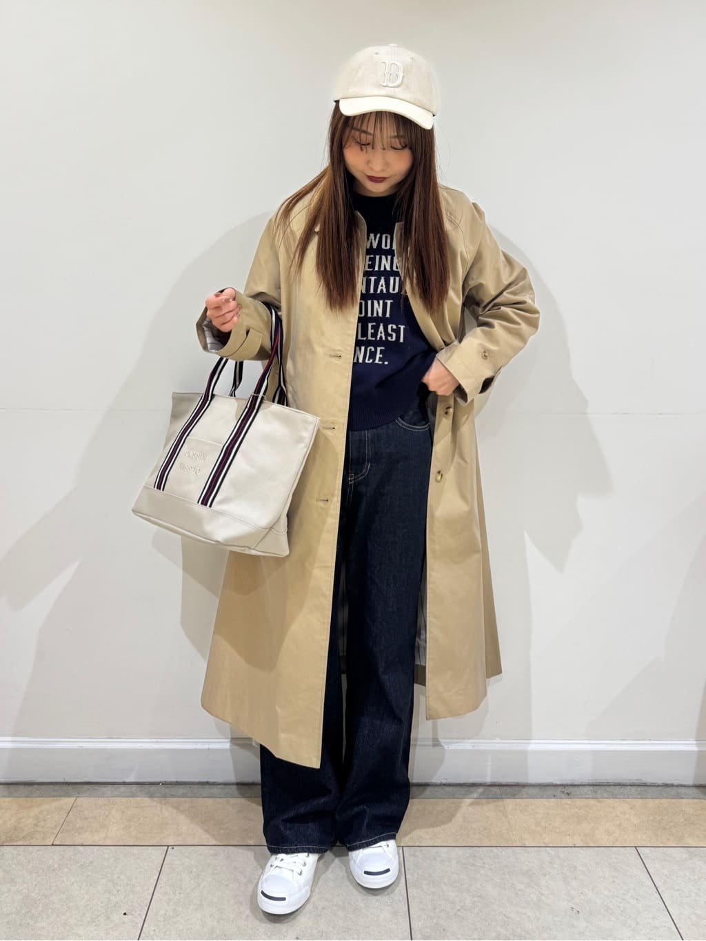 haruさんの「Dessin｜シャンブレースプリングコート」を使ったコーディネート
