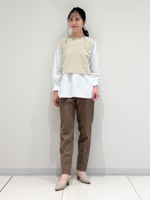 kayoさんの「INDIVI｜【洗える／UVケア】レイヤード風デザイントップス」を使ったコーディネート