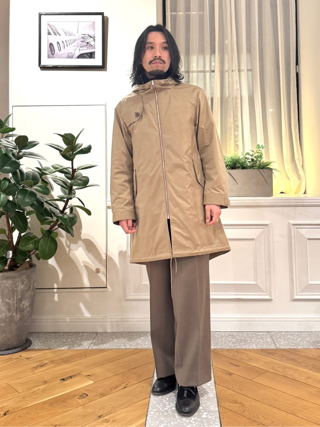 kawarataniさんの「DRESSTERIOR｜【撥水素材】レインプルーフ フーデッドコート」を使ったコーディネート