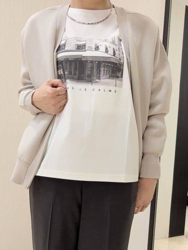 u-macoさんの「UNTITLED｜【コットン100/洗える】フォトロングTシャツ」を使ったコーディネート