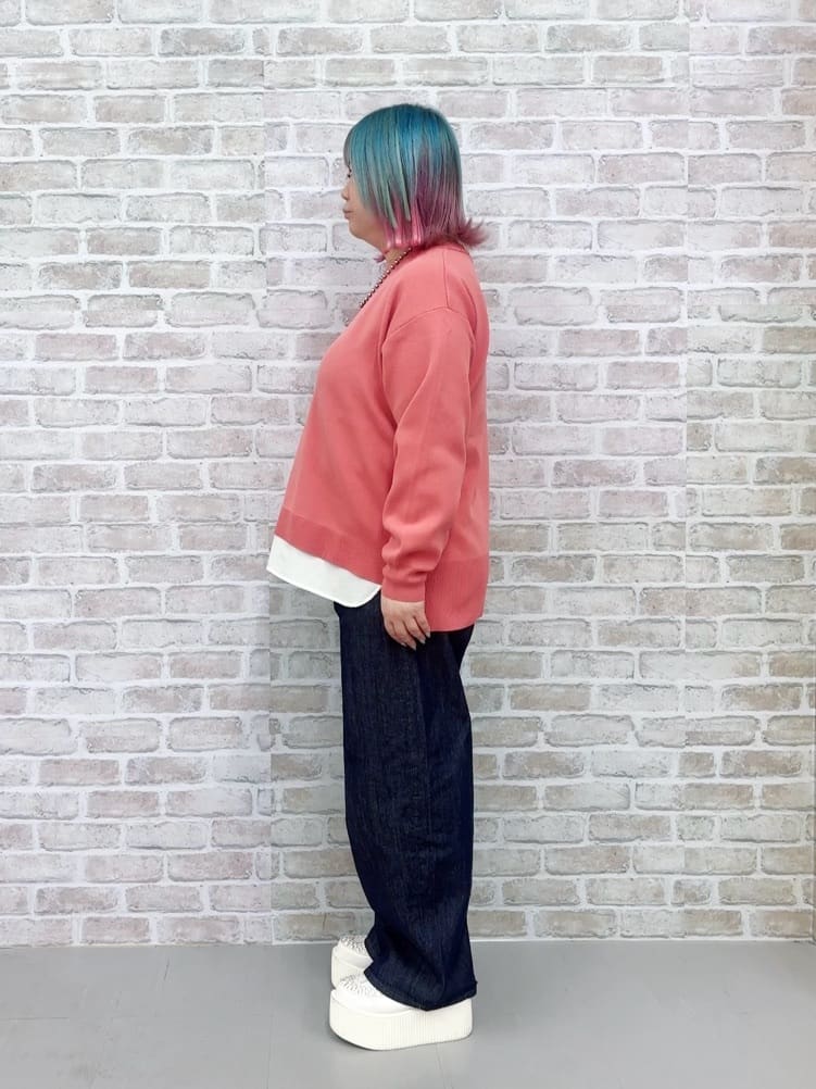 🦄ちゃんふくさんの「SHOO･LA･RUE｜【高レビュー/洗濯機可/S-LL】さらに軽くなった スポンディッシュ裾フェイクトップス」を使ったコーディネート