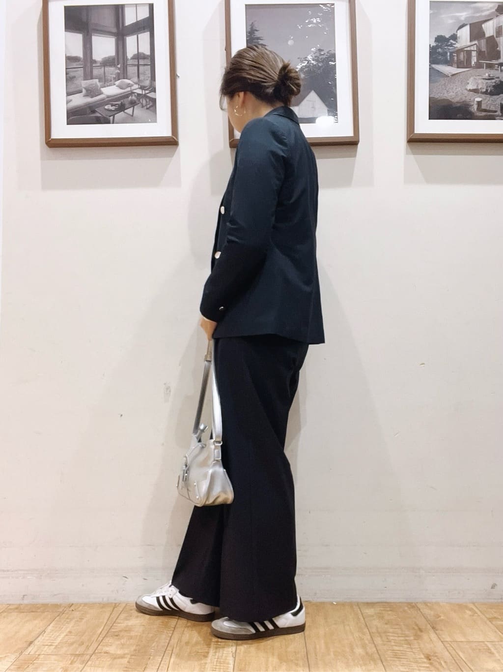 mariさんの「SHOO･LA･RUE｜【セットアップ可/S-LL/洗濯機可】マニッシュに決まる ダブルブレストジャケット」を使ったコーディネート