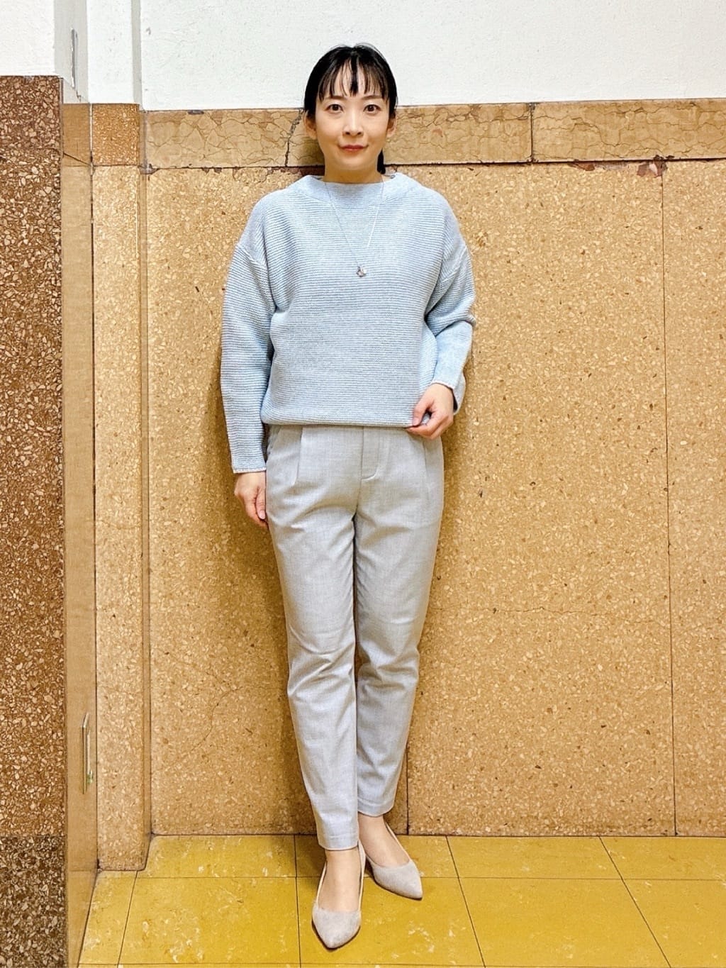 hattoriさんの「INDIVI｜【洗える／裏起毛】ストレッチウォームパンツ」を使ったコーディネート