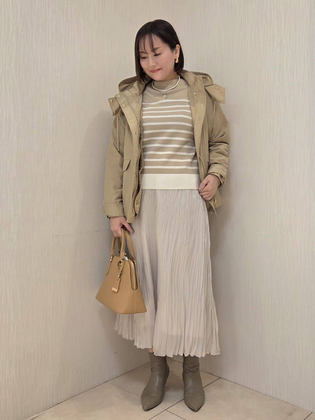naokoさんの「UNTITLED｜【洗える】モックネックミラノリブニット」を使ったコーディネート