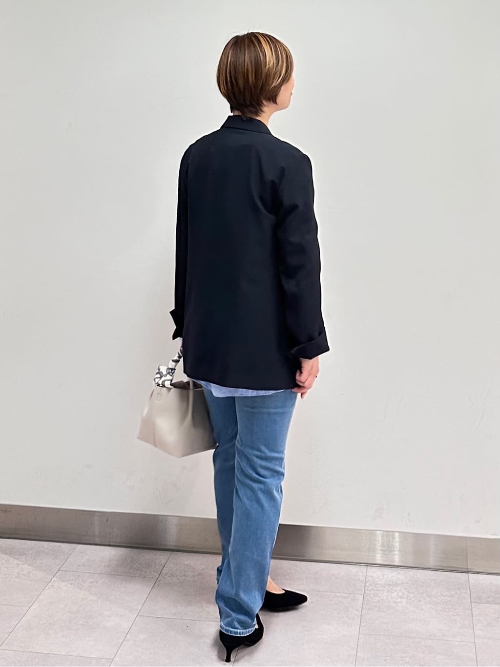 みなこさんの「UNTITLED｜◆【洗える/接触冷感】リラックスボウタイブラウス」を使ったコーディネート