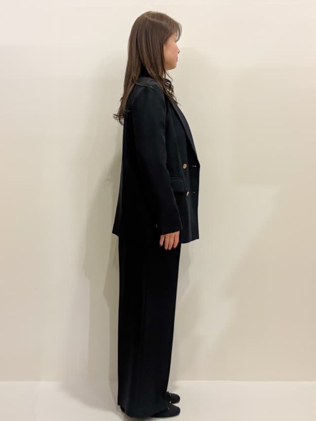 Satoさんの「OPAQUE.CLIP｜金ボタンダブルブレストテーラードジャケット／セットアップ対応【洗える】」を使ったコーディネート