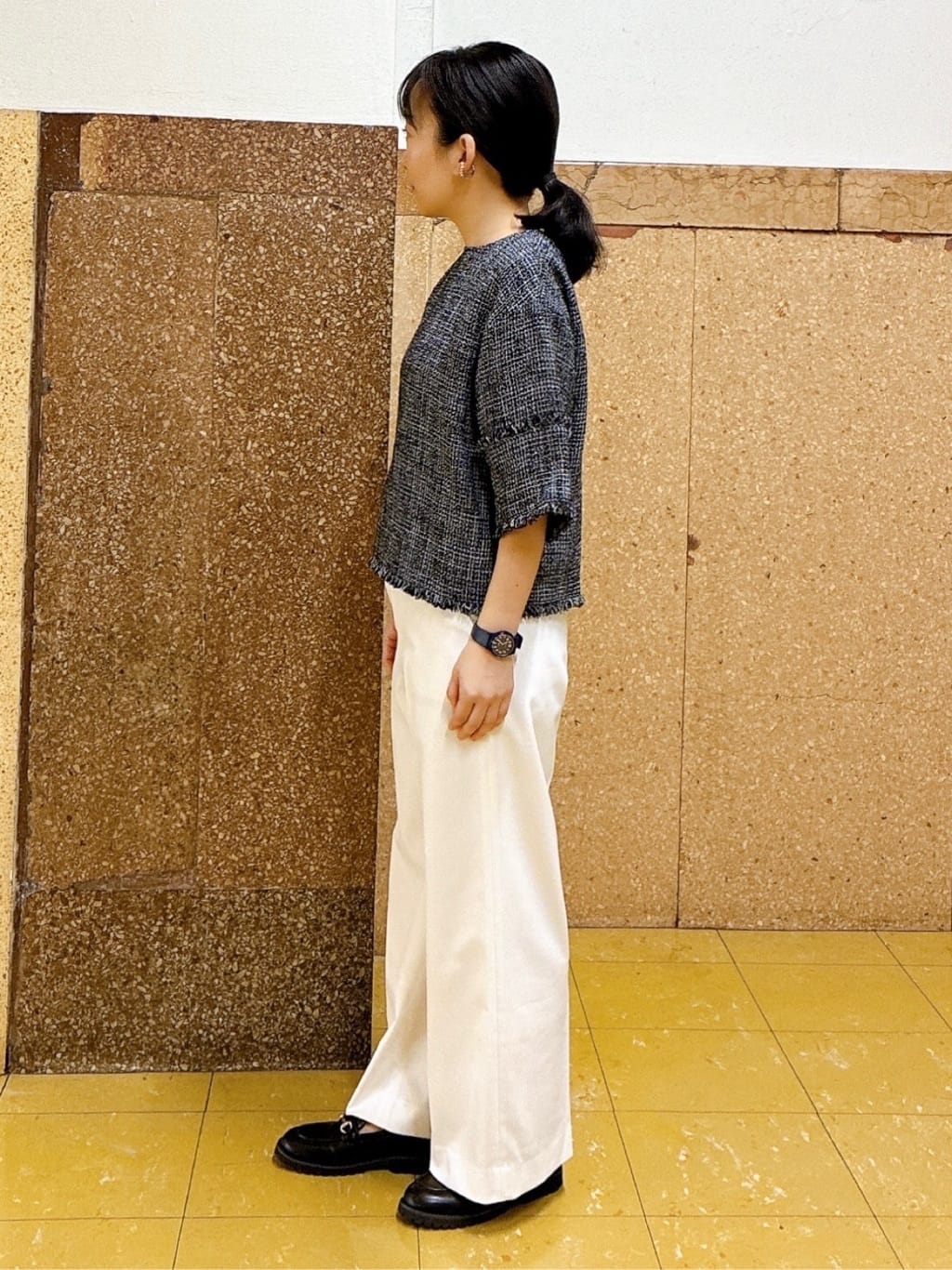 hattoriさんの「INDIVI｜【新作褒められパンツ】快温ワイドパンツ」を使ったコーディネート