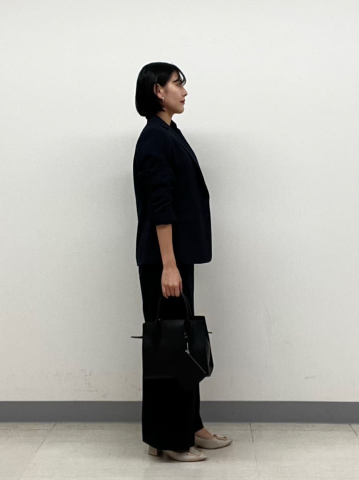 hinanoさんの「INDIVI｜【洗える／通勤／スーツ】メランジストレッチ テーラージャケット」を使ったコーディネート