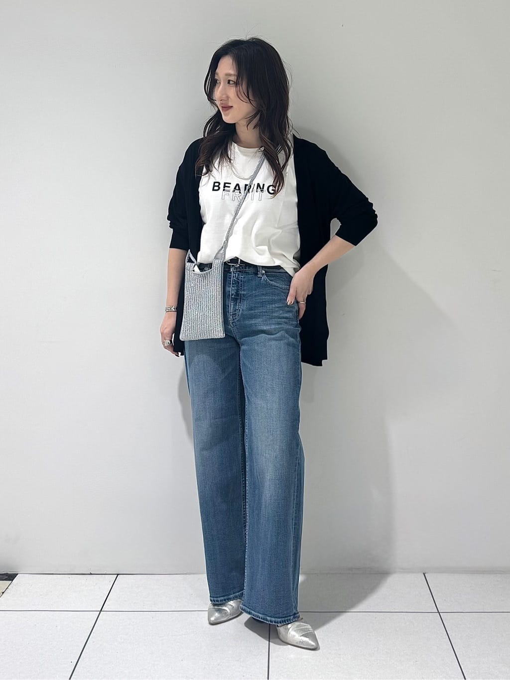 そんさんの「INDIVI｜【洗える／上品】きれいめ着流しカーディガンニット」を使ったコーディネート