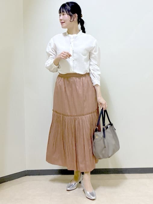  beni_gingerさんの「Reflect｜【ゆったり着られる◎】バンドカラーシャツブラウス」を使ったコーディネート