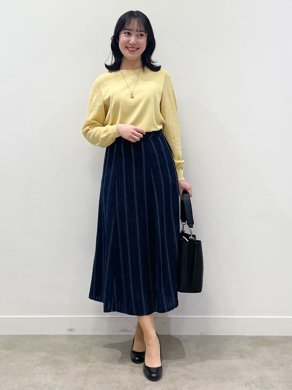 yukariさんの「Reflect｜透かしスリーブデザインハイゲージニット」を使ったコーディネート