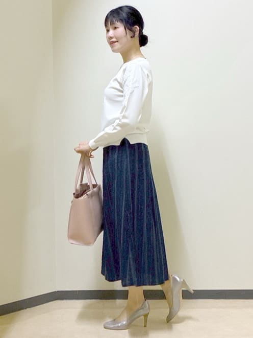  beni_gingerさんの「Reflect｜レースデザインスリーブニットプルオーバー」を使ったコーディネート
