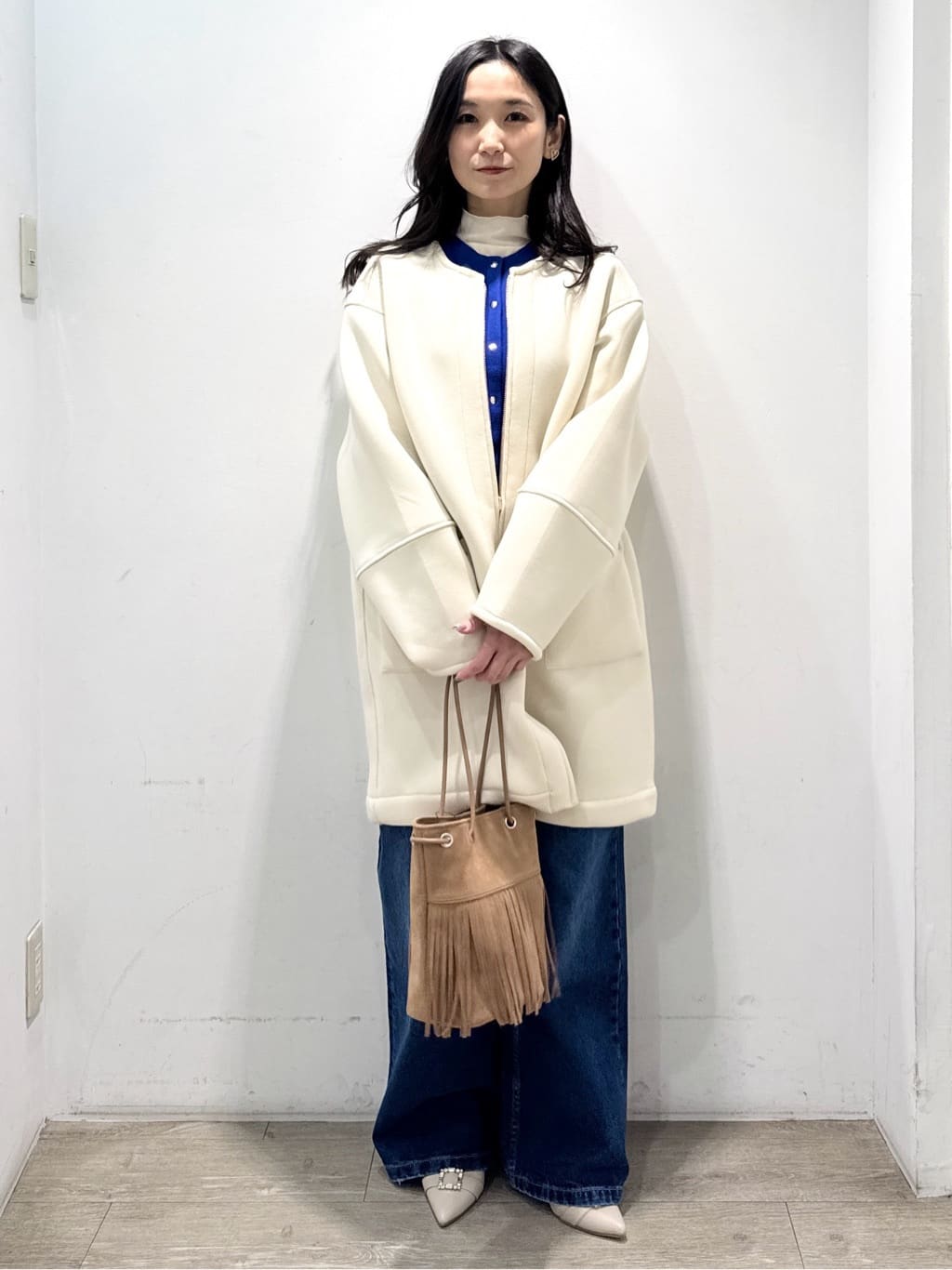 yuicciさんの「OPAQUE.CLIP｜リバーシブル配色ノーカラーコート【洗濯機OK】」を使ったコーディネート