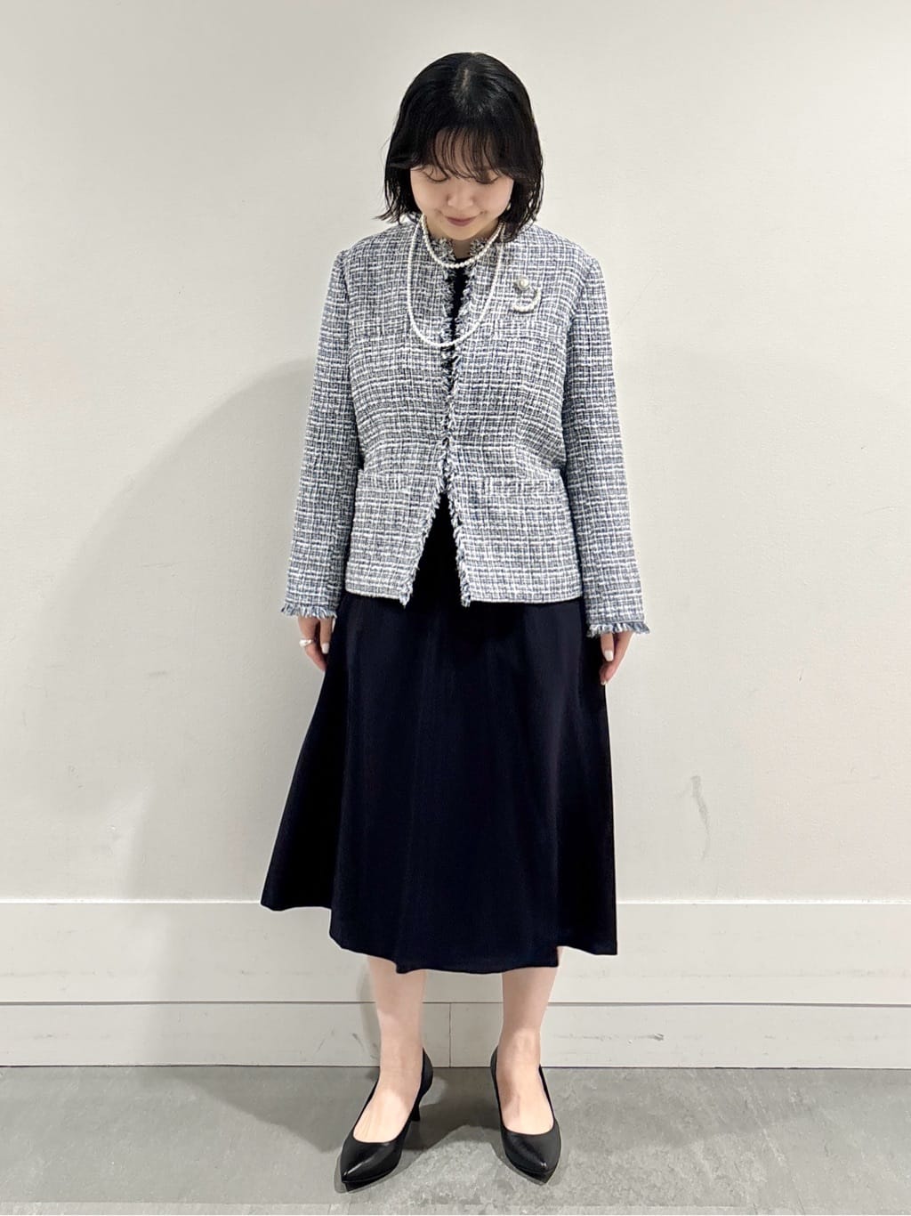 モエカさんの「UNTITLED｜【仕事着/スーツ】ファンシーツイード ジャケット」を使ったコーディネート
