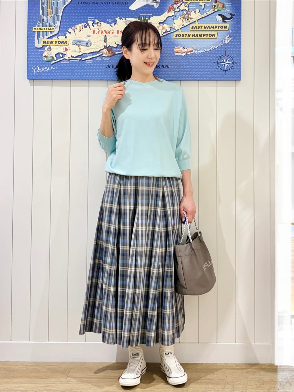 uwatokoさんの「Dessin｜【洗える】後ろボタンニットプルオーバー七分袖」を使ったコーディネート