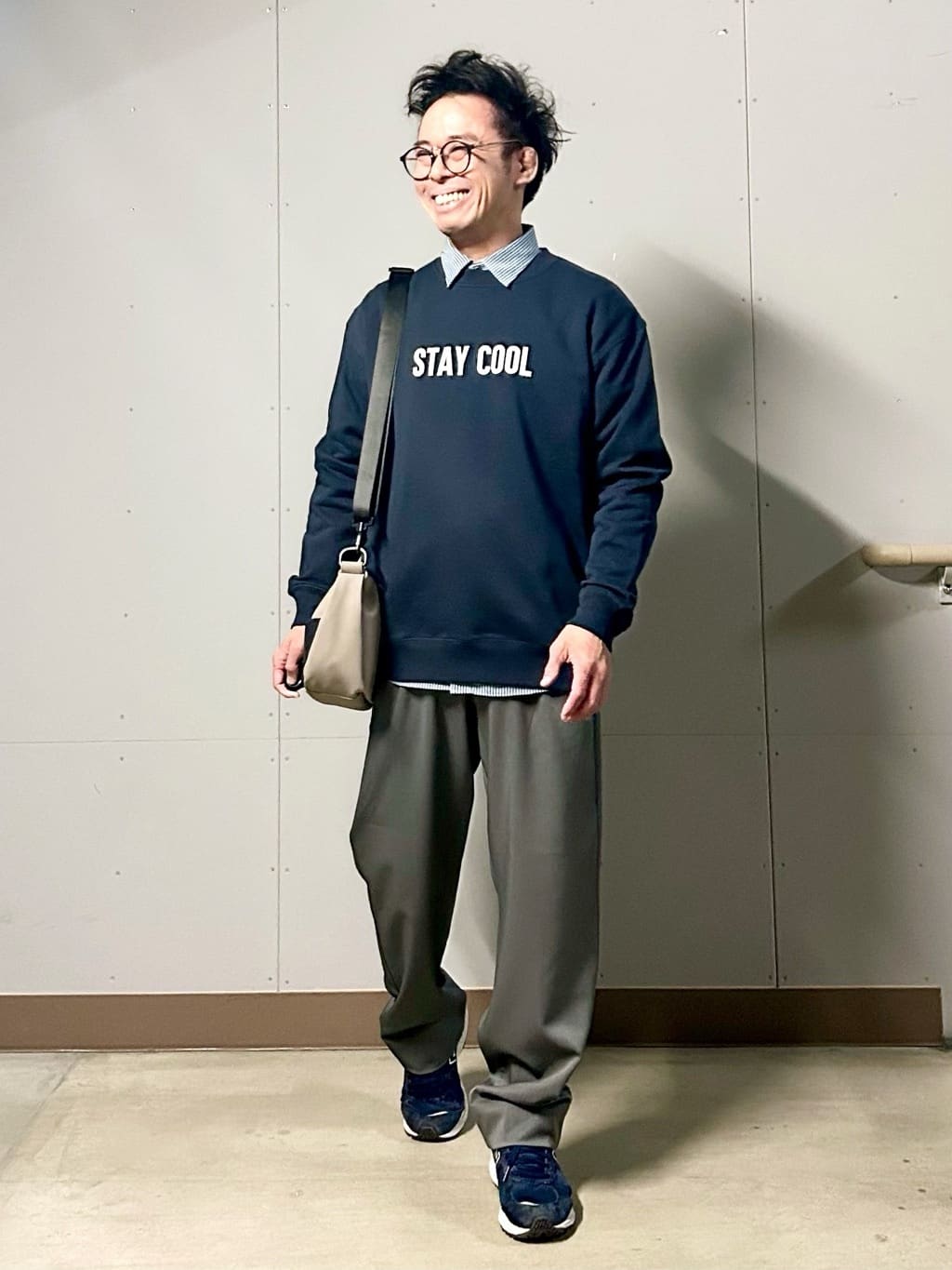 KENJI Iさんの「THE SHOP TK｜PEANUTS ／ ピーナッツ スヌーピー ミニ裏毛スウェット」を使ったコーディネート