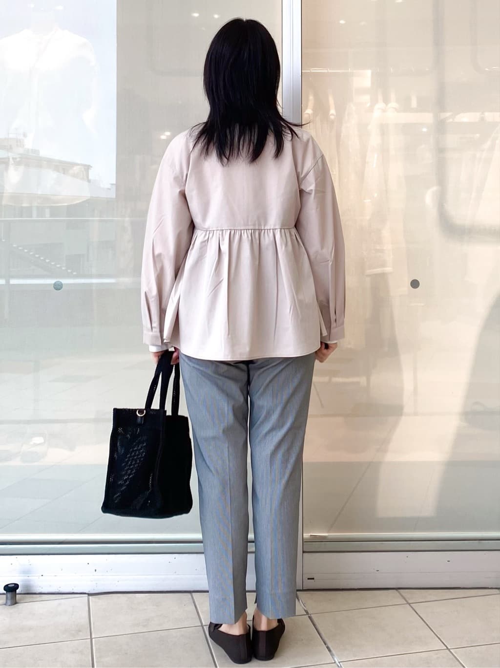Jeanさんの「OPAQUE.CLIP｜撥水ノーカラーペプラムブルゾン【洗濯機OK／抗ピル】」を使ったコーディネート