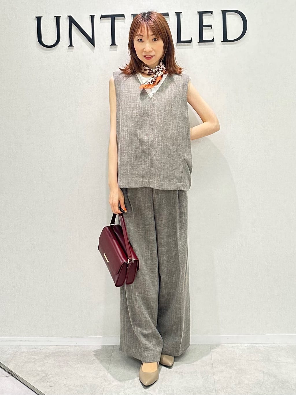 Miwaさんの「UNTITLED｜【接触冷感／コットン100／洗える／丸首】ノースリーブ天竺プルオーバー」を使ったコーディネート