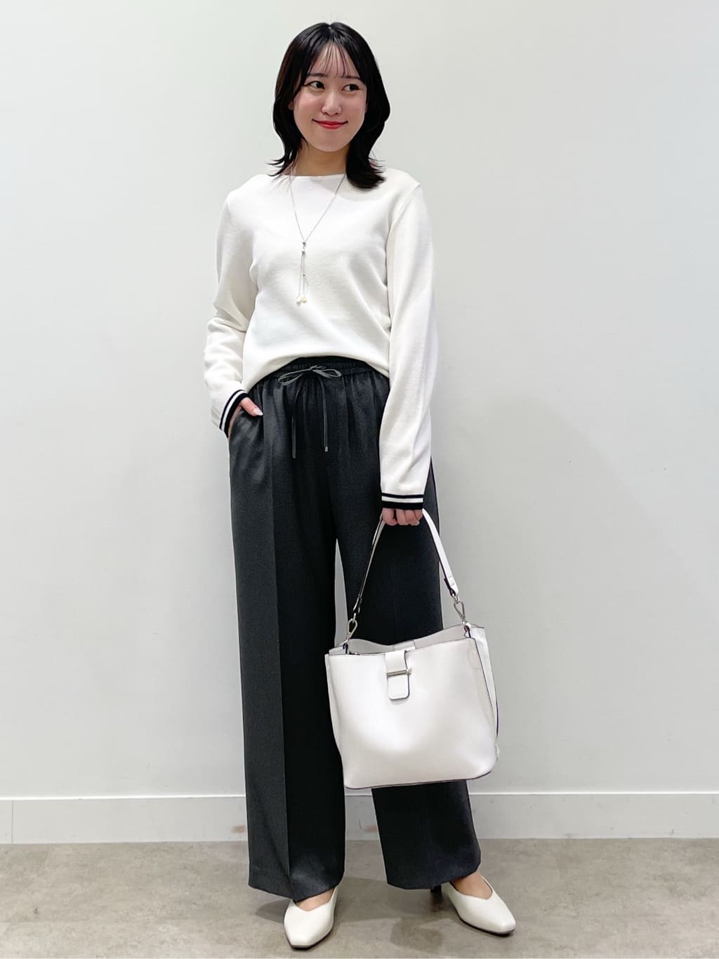 yukariさんの「Reflect｜【セットアップ可】ダブルジャカードニットプルオーバー」を使ったコーディネート